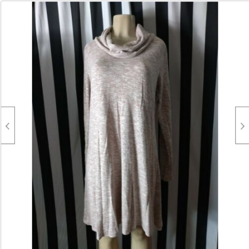 Sale Knox Rose Women's Cowl Neck Long Sleeve Old Rose Sweater Dress Size L
